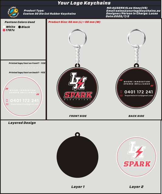 Rubber  Keychain - 32RK4Lee Hoey 20250625